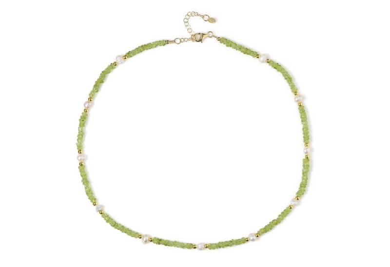Cavill Silberkette Cavill Silberkette Riya 75,30 ct Peridot mit Süßwasserperlen vergoldet (1-tlg) von Cavill