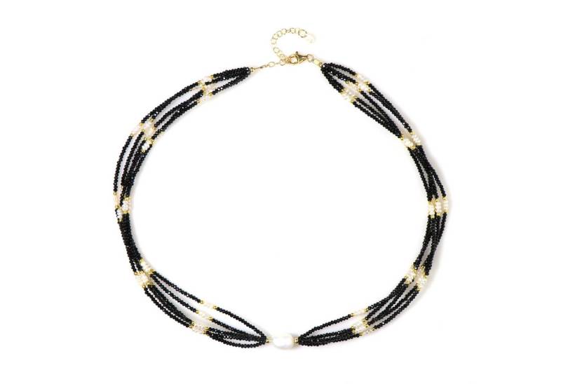 Cavill Silberkette Cavill vergoldete Silberkette mit 5,63 ct Perlen & Spinell (1-tlg) von Cavill