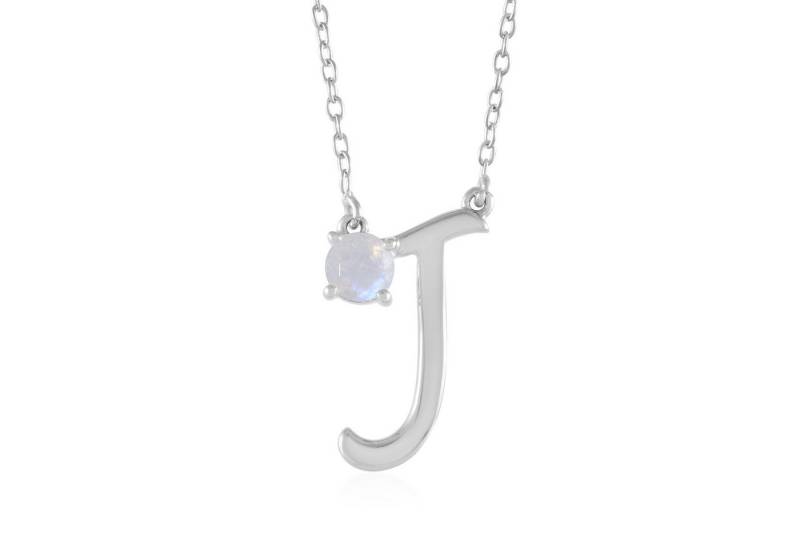 Cavill Silberkette Cavill Regenbogenmondstein Collier 0,41 ct, platin. Silber (1-tlg) von Cavill