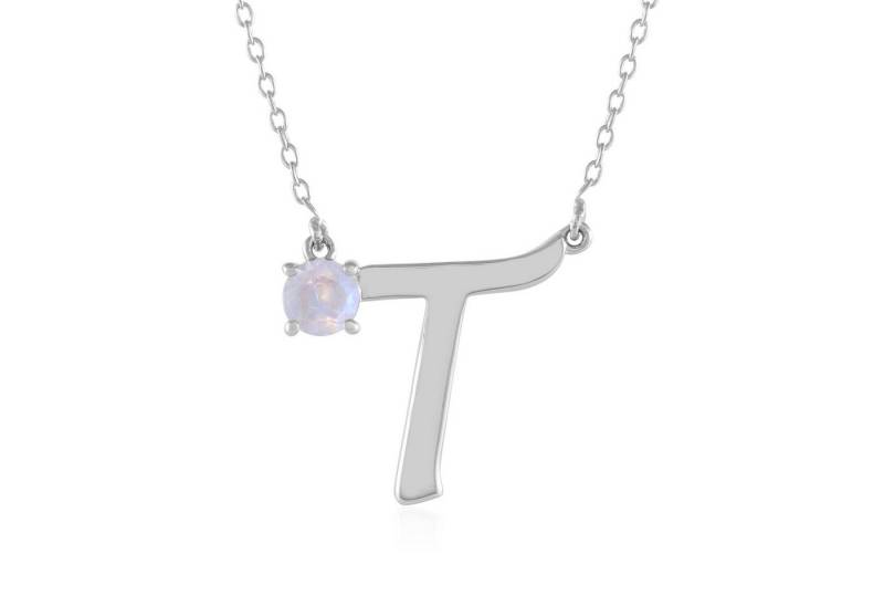 Cavill Silberkette Cavill Silbercollier mit 0,40 ct Regenbogenmondstein, 925er Silber (1-tlg) von Cavill