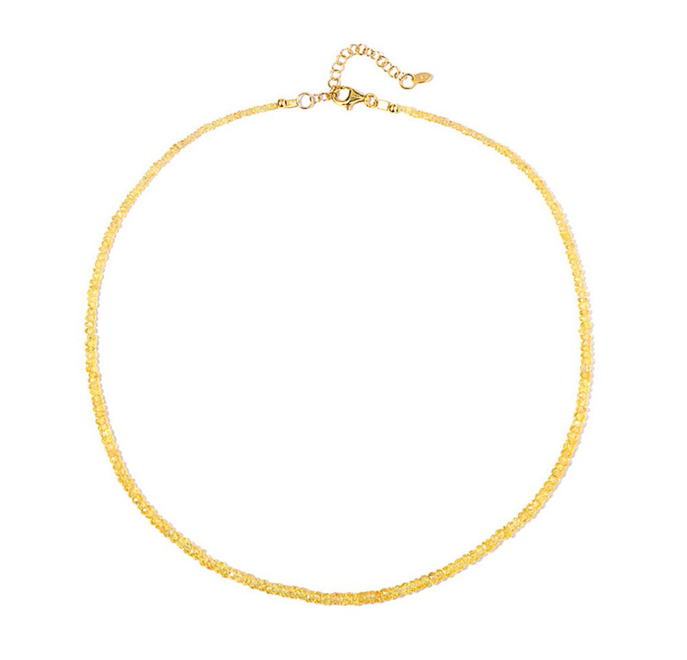 Cavill Silberkette Cavill Gelber Saphir 0,57 ct, Vergoldete 925er Silberkette (1-tlg) von Cavill