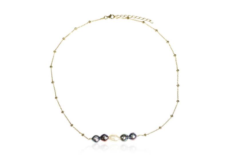 Cavill Silberkette Cavill Silbercollier mit weißen Süßwasserzuchtperlen, verstellbar (1-tlg) von Cavill