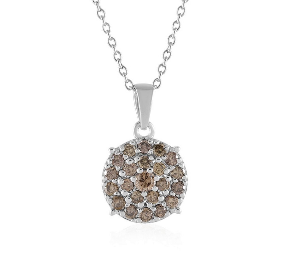 Cavill Silberkette Cavill Silberhalskette mit 0,66 ct Schokoladen-Diamant, Brillant (1-tlg) von Cavill