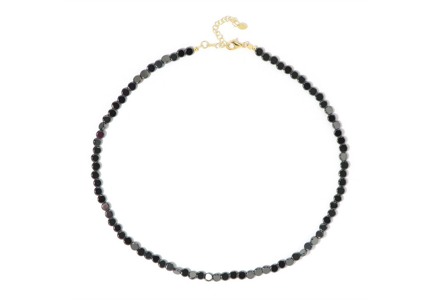 Cavill Silberkette Schwarzer Hämatit Vergoldetes Silber Collier (1-tlg) von Cavill