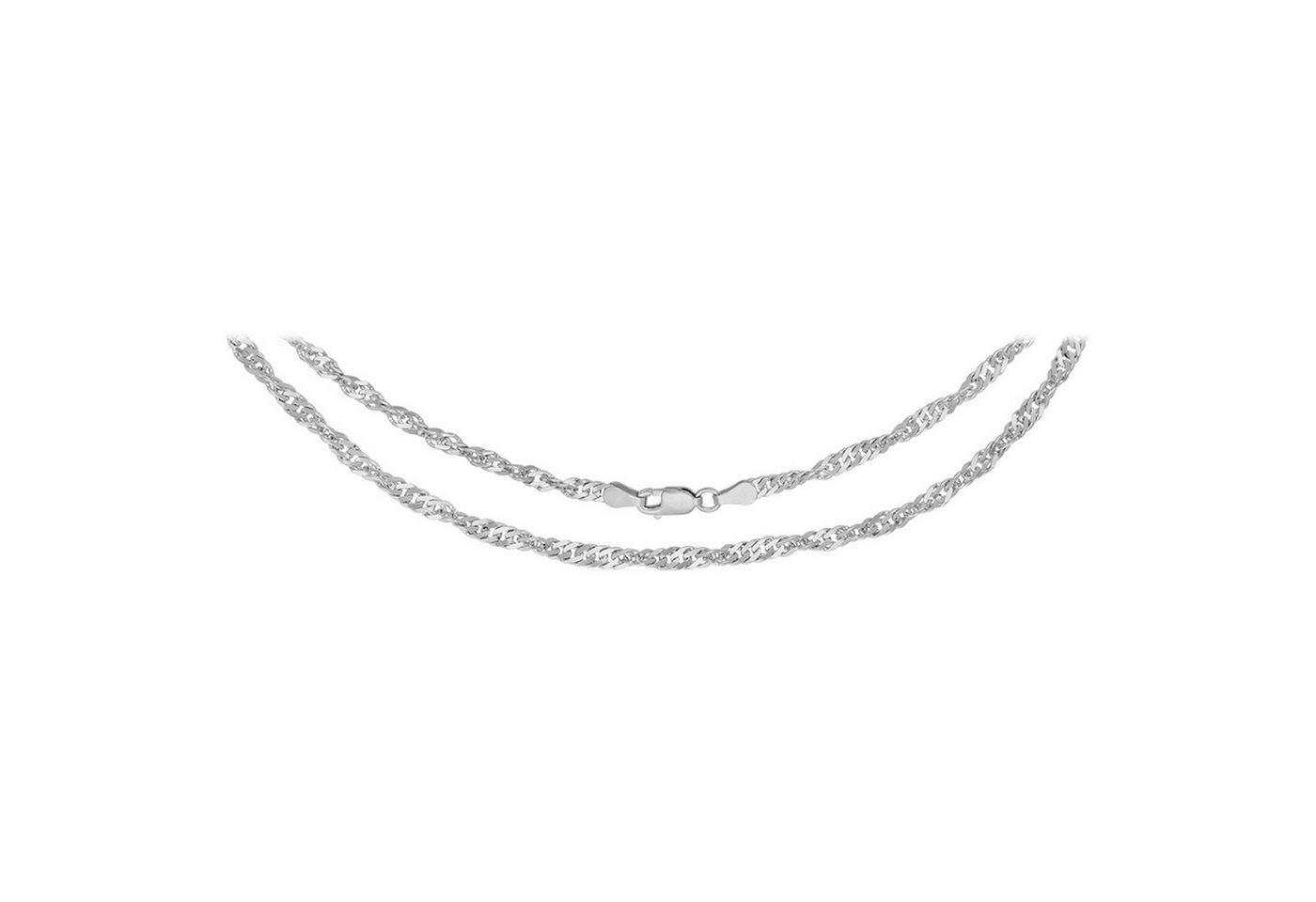 Cavill Silberkette Cavill elegante 925 Sterling Silber Kette, geflochten, 45 cm, Damen (1-tlg) von Cavill