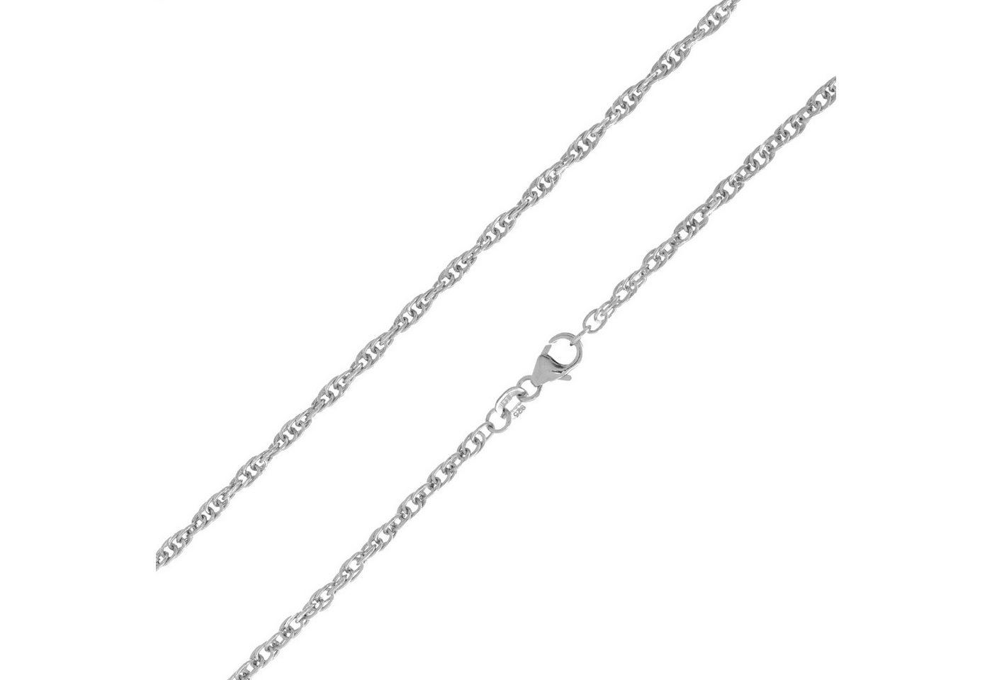 Cavill Silberkette Cavill 925 Sterling Silber Singapurkette 45 cm glänzend Damen (1-tlg) von Cavill
