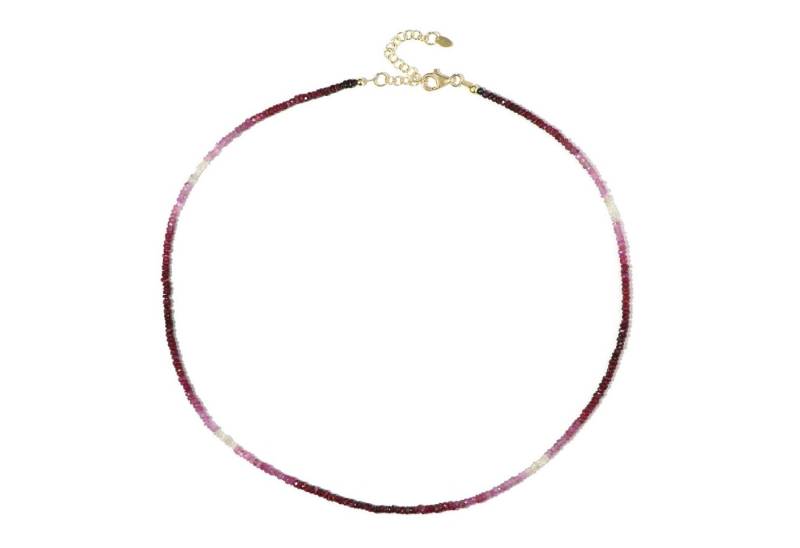 Cavill Silberkette Tansania Rubin 27,13 ct vergoldet 925er Silber, Perlen Rot-Lila (1-tlg) von Cavill