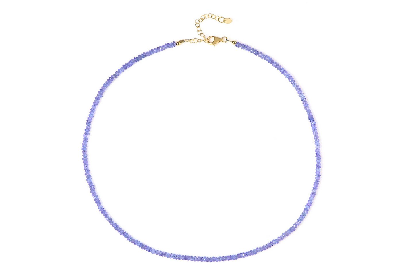 Cavill Silberkette Tansanit Silberkette 44,74 ct, vergoldet, lila Perlen, Damen (1-tlg) von Cavill
