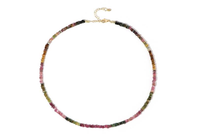 Cavill Silberkette Turmalin Silberkette Damen 69,37 ct, Perlen, vergoldet verstellbar (1-tlg) von Cavill
