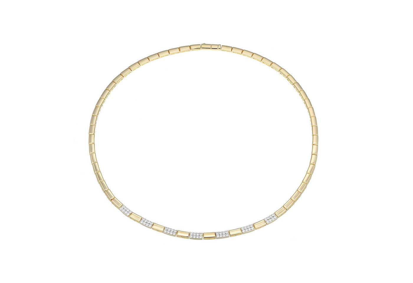 Cavill Silberkette Zirkon Collier 1,42 ct, Silber vergoldet, 45,5 cm, Damen Echtschmuck (1-tlg) von Cavill
