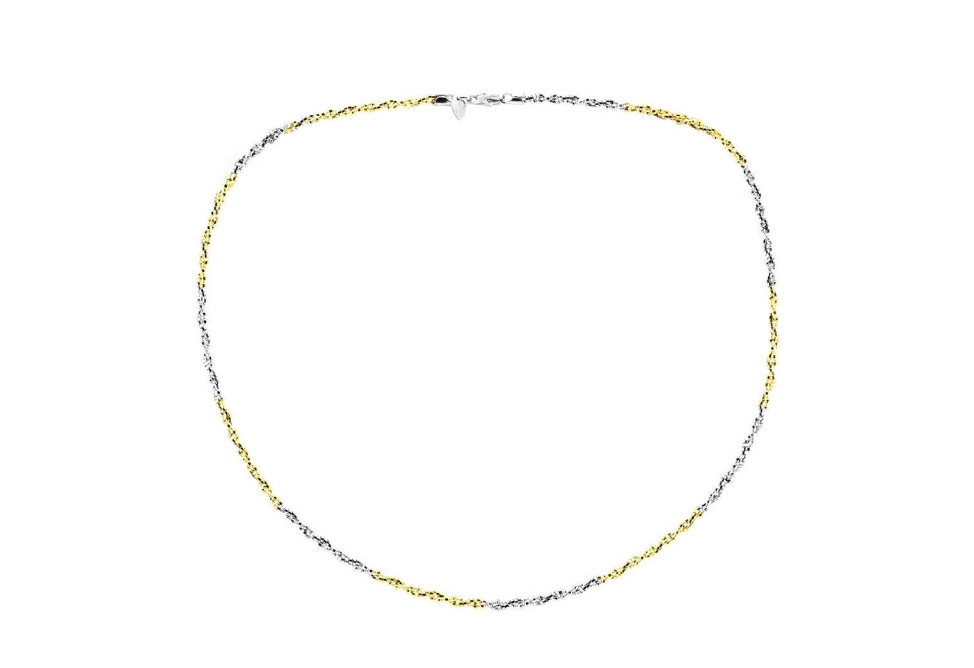 Cavill Silberkette Cavill 925 Sterling Silber Damen Kette 45 cm, zweifarbig Gold (1-tlg) von Cavill