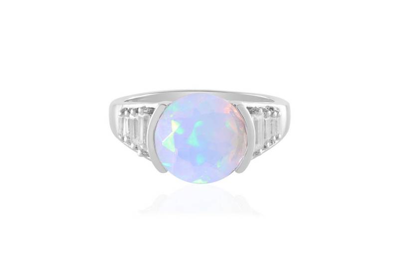 Cavill Silberring Cavill Sterlingsilber Opalring platinierter Welo-Opal 3,18 ct Zirkon (1-tlg) von Cavill