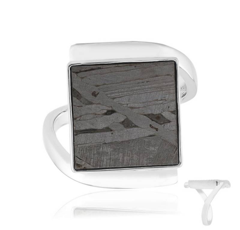 Cavill Solitärring Cavill Aletai Herren Ring 2,831 ct Meteorit Sterling Silber 925 (1-tlg) von Cavill