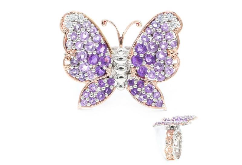 Cavill Silberring Amethyst Schmetterling Ring 2,20 ct Lavendel 925 Silber Damen Schmuck (1-tlg) von Cavill