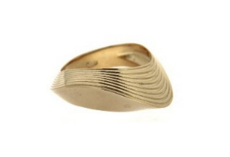 Cavill Silberring Cavill Ring 925 Sterling Silber mit goldüberzogener Struktur, 19x19 mm (1-tlg) von Cavill