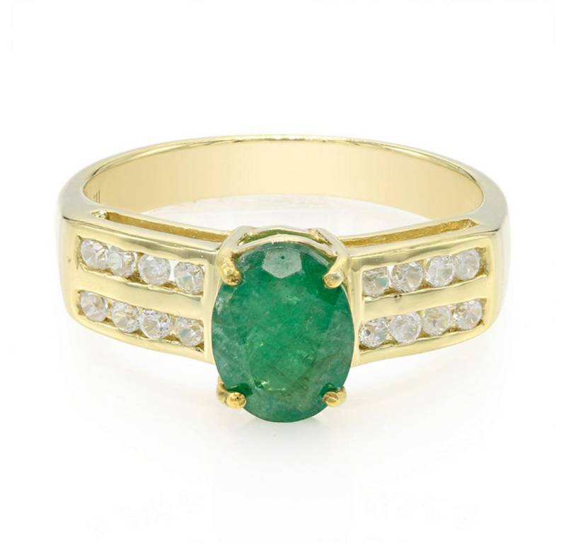 Cavill Silberring Cavill Ring aus Sterlingsilber, Bahia-Smaragd 0,98 ct, Zirkon 1,38 ct (1-tlg) von Cavill