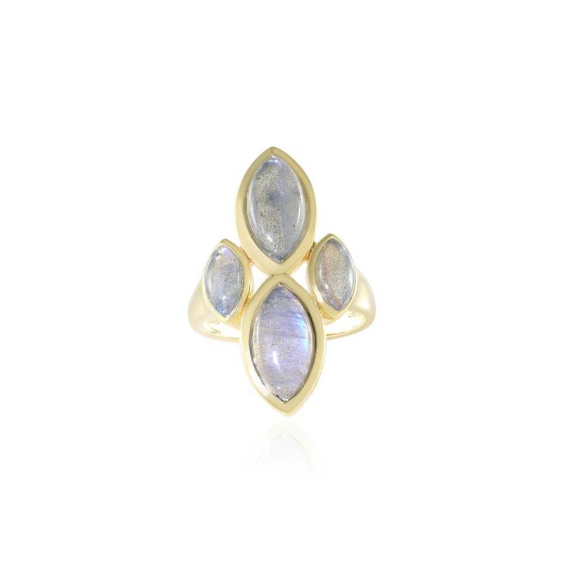 Cavill Silberring Cavill Ring Sterling Silber, 4,68 ct blauer Labradorit, vergoldet (1-tlg) von Cavill