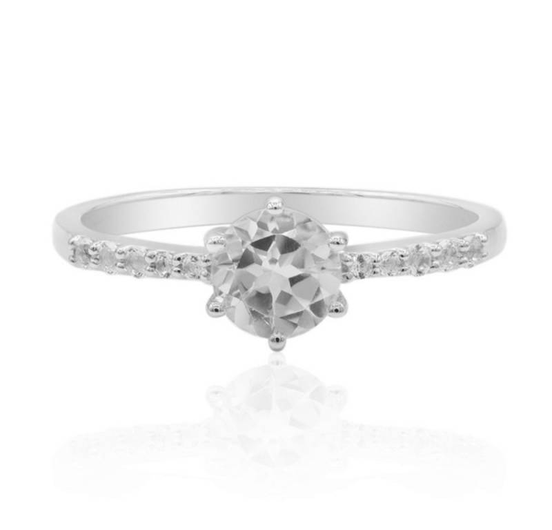 Cavill Silberring Cavill Ring aus 925 Sterlingsilber mit 0,58 ct Weißem Topas, elegant (1-tlg) von Cavill