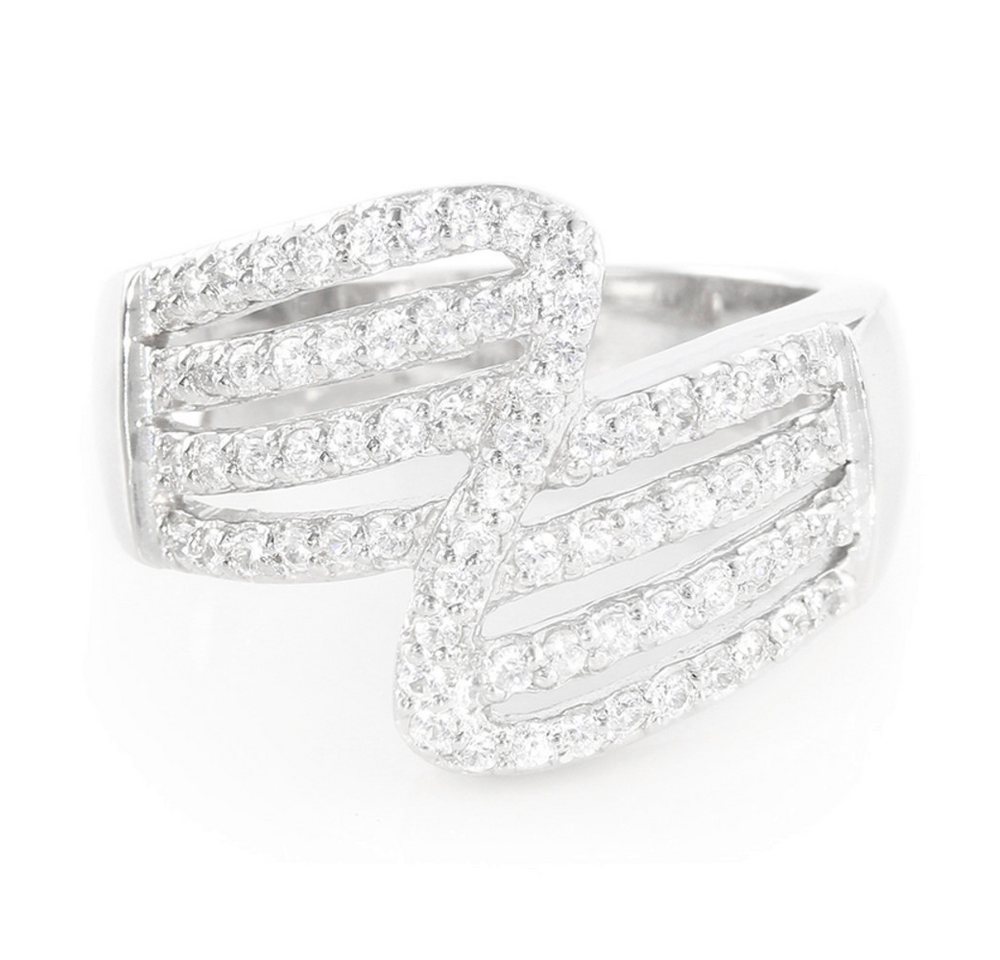 Cavill Silberring Cavill Damenring Sterlingsilber 0,78 ct Zirkon Pavé Gr. 17 (1-tlg) von Cavill