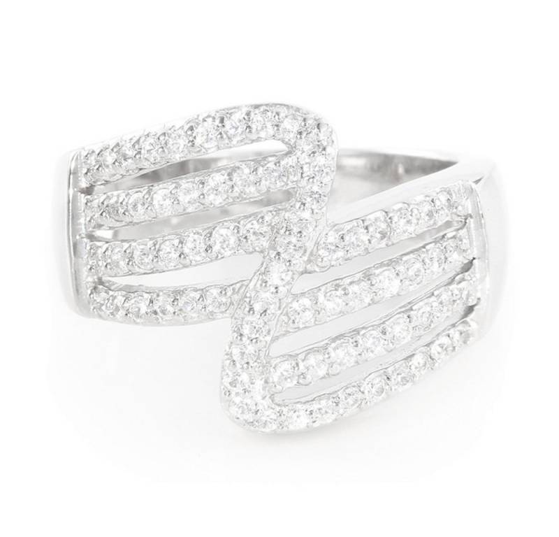 Cavill Silberring Cavill Damenring Sterlingsilber 0,78 ct Zirkon Pavé Gr. 17 (1-tlg) von Cavill