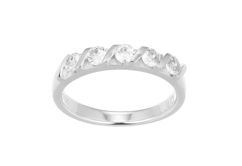 Cavill Silberring Cavill Damenring Sterlingsilber 925, 0,6 ct Zirkone, Wellen-Design (1-tlg) von Cavill