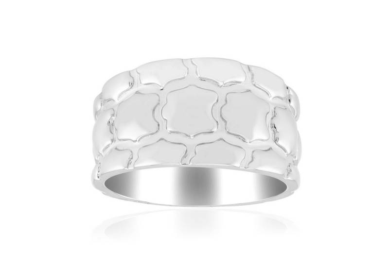 Cavill Silberring Cavill Herren Ring Sterlingsilber platiniert, breit, geometrisch (1-tlg) von Cavill