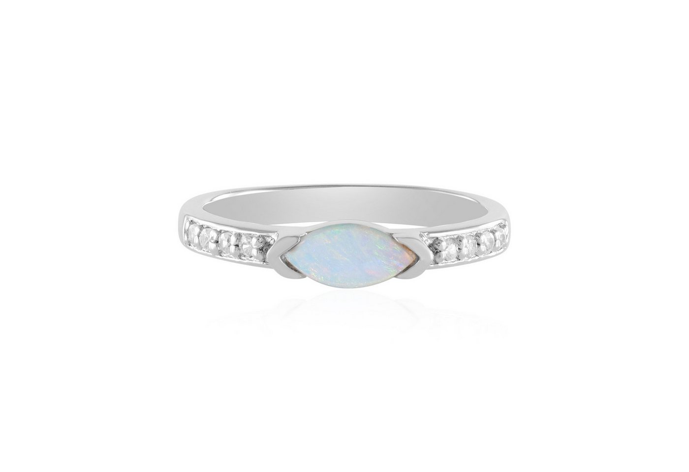 Cavill Silberring Cavill Opal Silberring 0,31 ct Marquise mit Zirkonen, 925 Silber (1-tlg) von Cavill