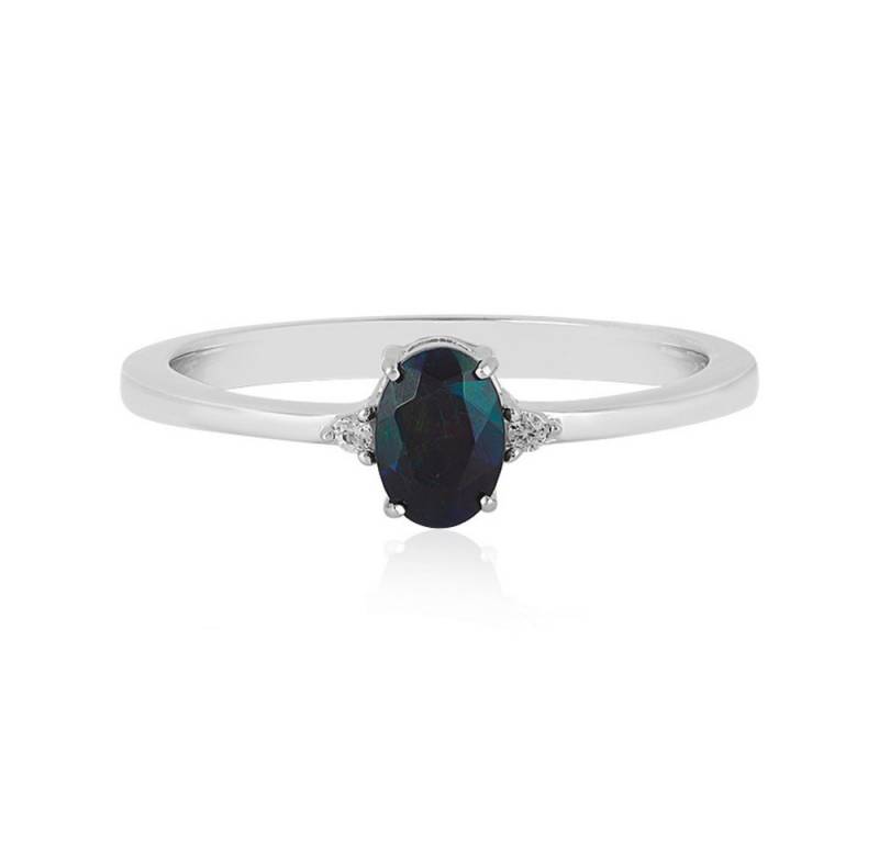 Cavill Silberring Cavill Opalring 0,44 ct Sterlingsilber platin Zirkone Damen (1-tlg) von Cavill