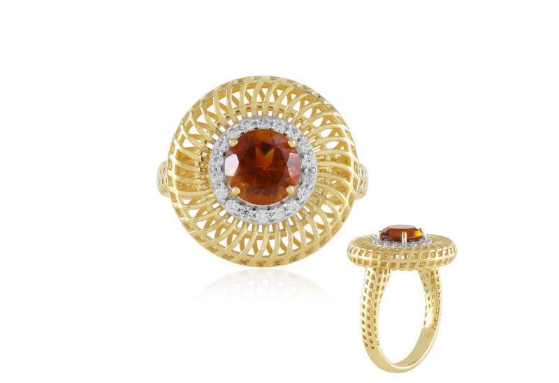 Cavill Silberring Cavill Ring 1,17 ct Madeira-Citrin in vergoldetem 925er Silber (1-tlg) von Cavill