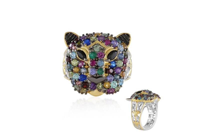 Cavill Silberring Cavill Ring 2,25 ct Spinell Tierkopf 925 Silber Damen Echtschmuck (1-tlg) von Cavill