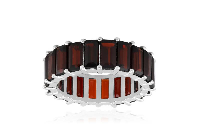 Cavill Silberring Cavill Ring 9,72 ct Granat Baguette 925 Silber moderner Damen (1-tlg) von Cavill