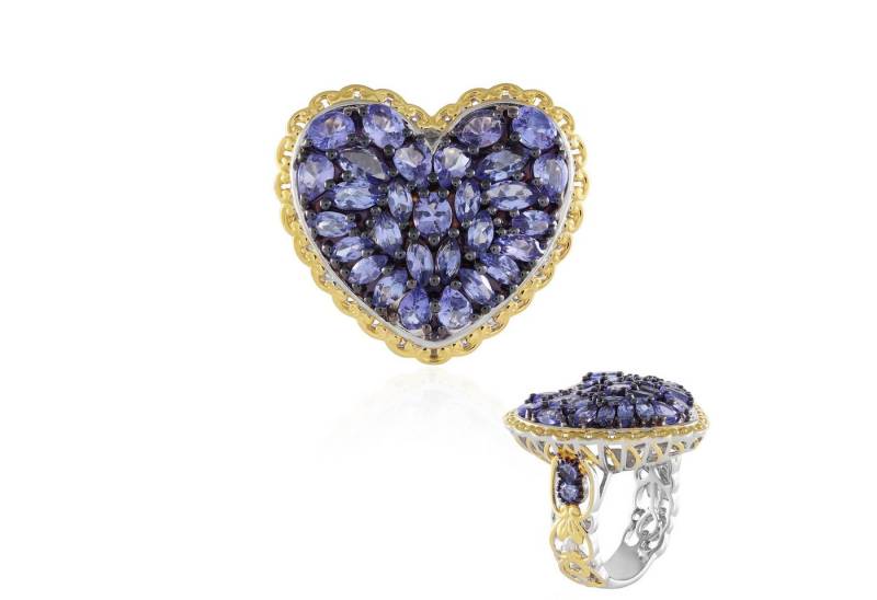 Cavill Silberring Cavill Ring aus 925 Sterling Silber mit 3,25 ct Tansanit Herz (1-tlg) von Cavill