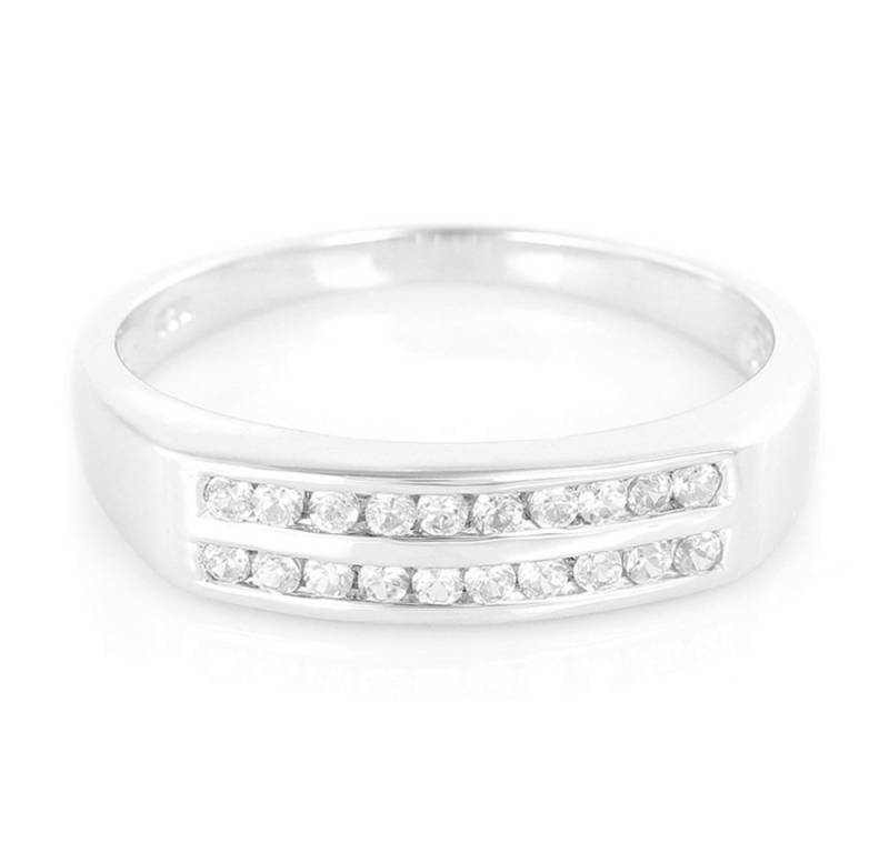 Cavill Silberring Cavill Ring aus 925 Sterlingsilber mit 20 Zirkon, 0,29 ct elegant (1-tlg) von Cavill