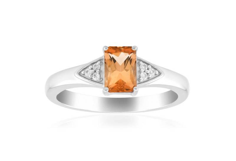 Cavill Silberring Cavill Ring aus 925er Sterlingsilber mit 0,55 ct Orange Topas (1-tlg) von Cavill