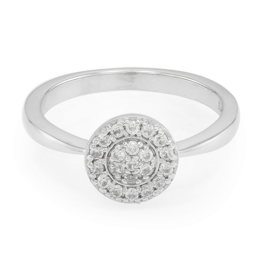 Cavill Silberring Cavill Silberring mit 0,32 ct Zirkon, Weißgold-Optik, Damen (1-tlg) von Cavill