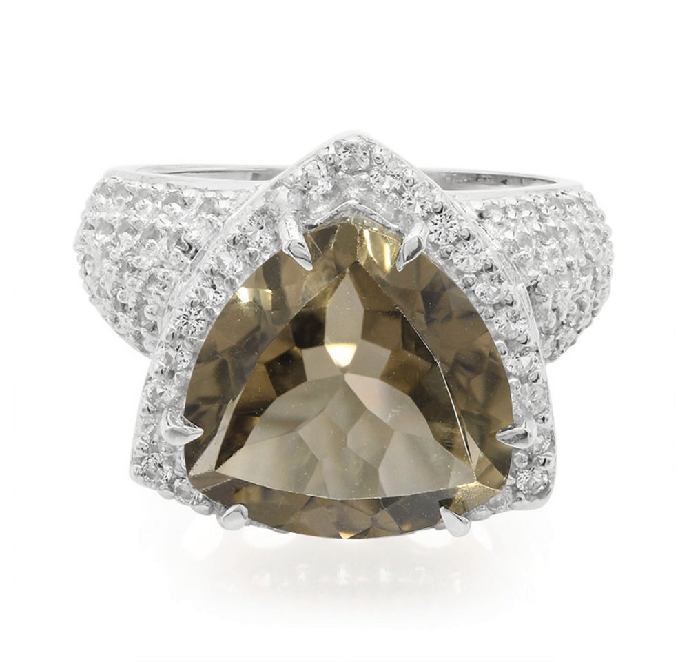 Cavill Silberring Cavill Silberring mit 5,62 ct Rauchquarz & 90 weißen Topasen (1-tlg) von Cavill