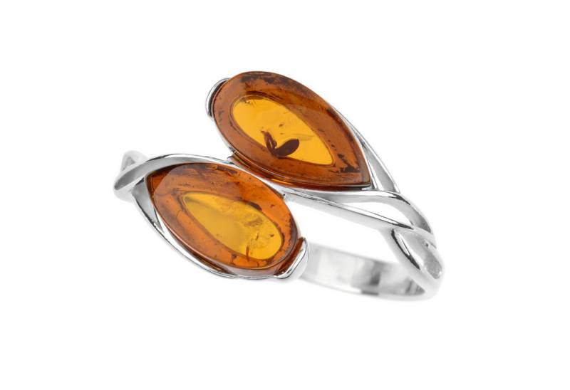 Cavill Silberring Cavill Sterling Silber Ring 1 ct Bernstein Tropfenförmig Modern (1-tlg) von Cavill