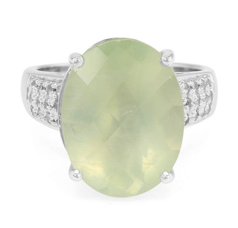 Cavill Silberring Cavill Sterling Silberring Prehnit 10,02 ct mit Topas grün (1-tlg) von Cavill