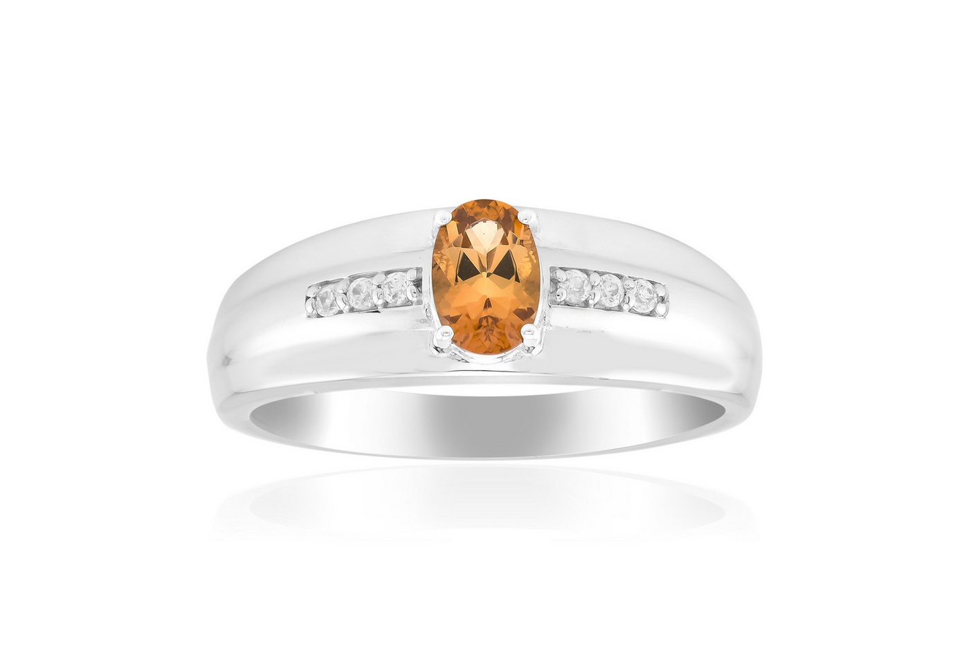 Cavill Silberring Cavill Sterlingsilber Ring mit 0,46 ct Topas & Zirkonen, Orange (1-tlg) von Cavill