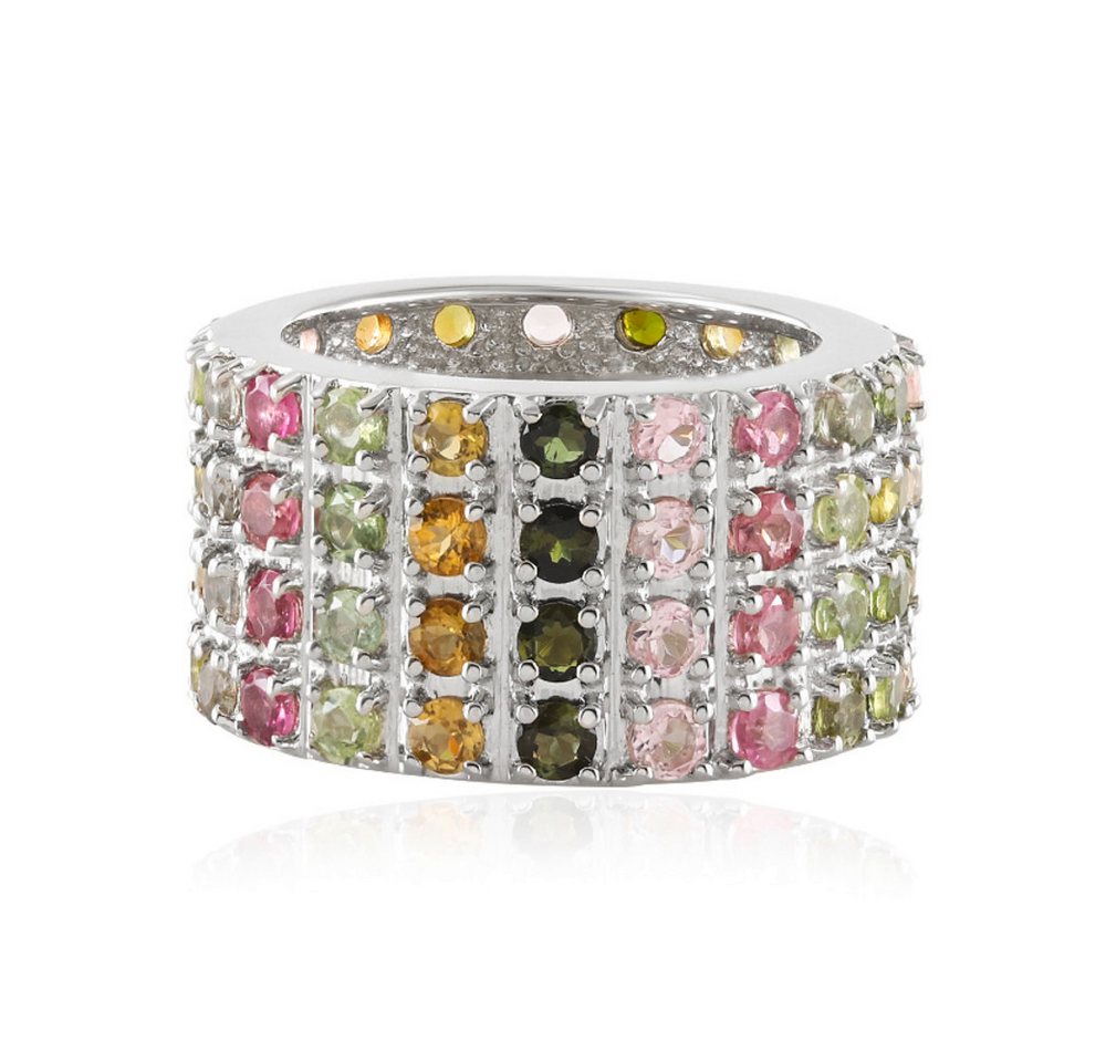 Cavill Silberring Cavill Turmalin-Ring 4,71 ct, platinierter 925er Silber, Damen (1-tlg) von Cavill