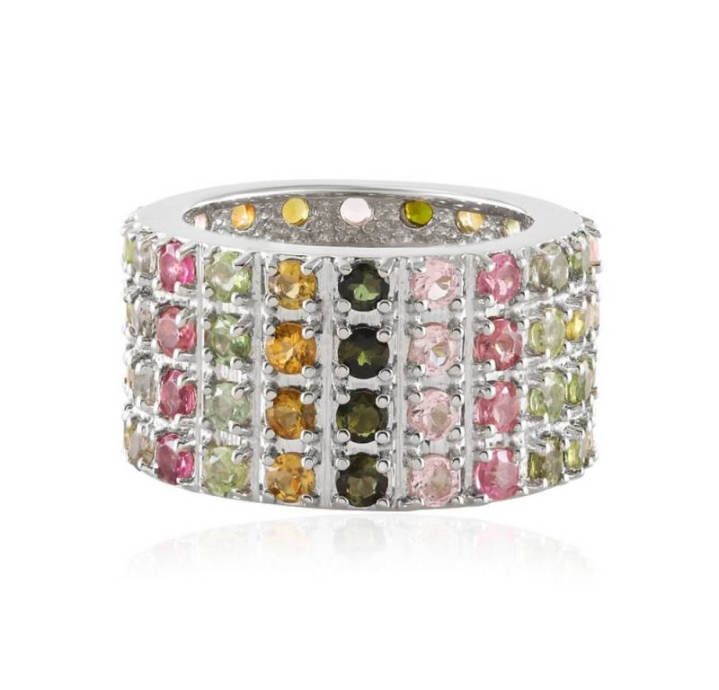 Cavill Silberring Cavill Turmalin-Ring 4,71 ct, platinierter 925er Silber, Damen (1-tlg) von Cavill