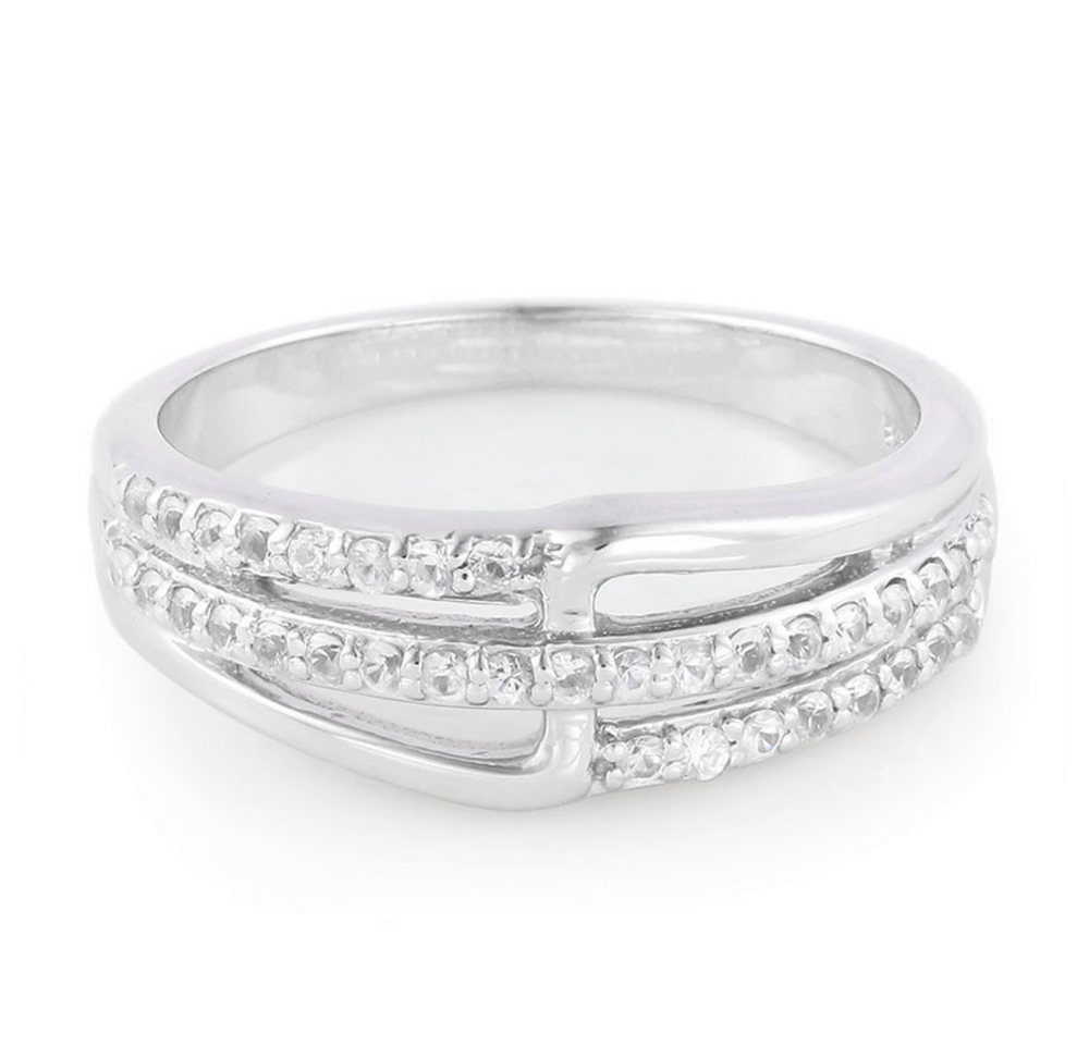 Cavill Silberring Cavill Weißer Saphir 0,32 ct Ring aus 925 Sterlingsilber, Damen (1-tlg) von Cavill