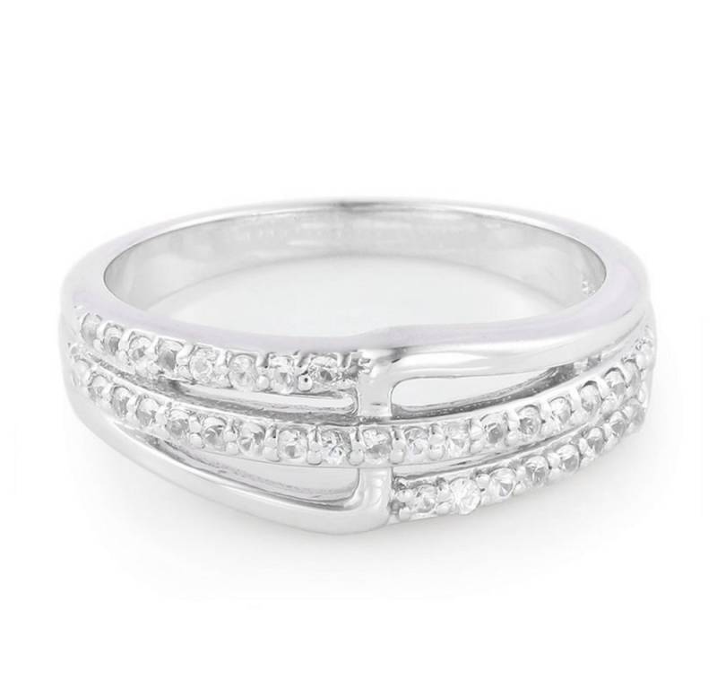 Cavill Silberring Cavill Weißer Saphir 0,32 ct Ring aus 925 Sterlingsilber, Damen (1-tlg) von Cavill