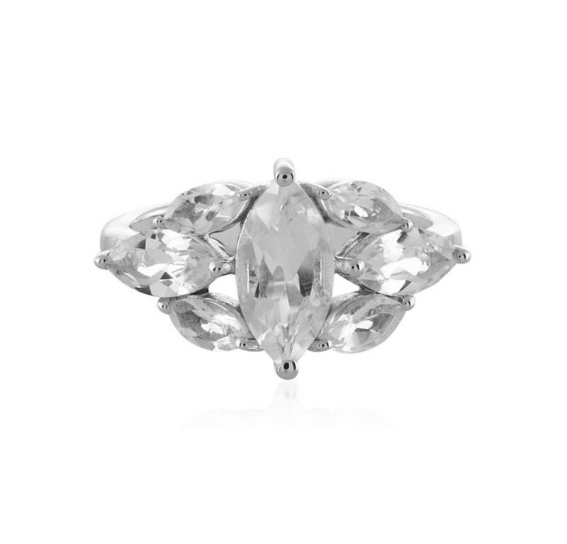 Cavill Silberring Cavill Weißer Topas-Sterlingsilberring 2,33 ct Marquiseschliff (1-tlg) von Cavill