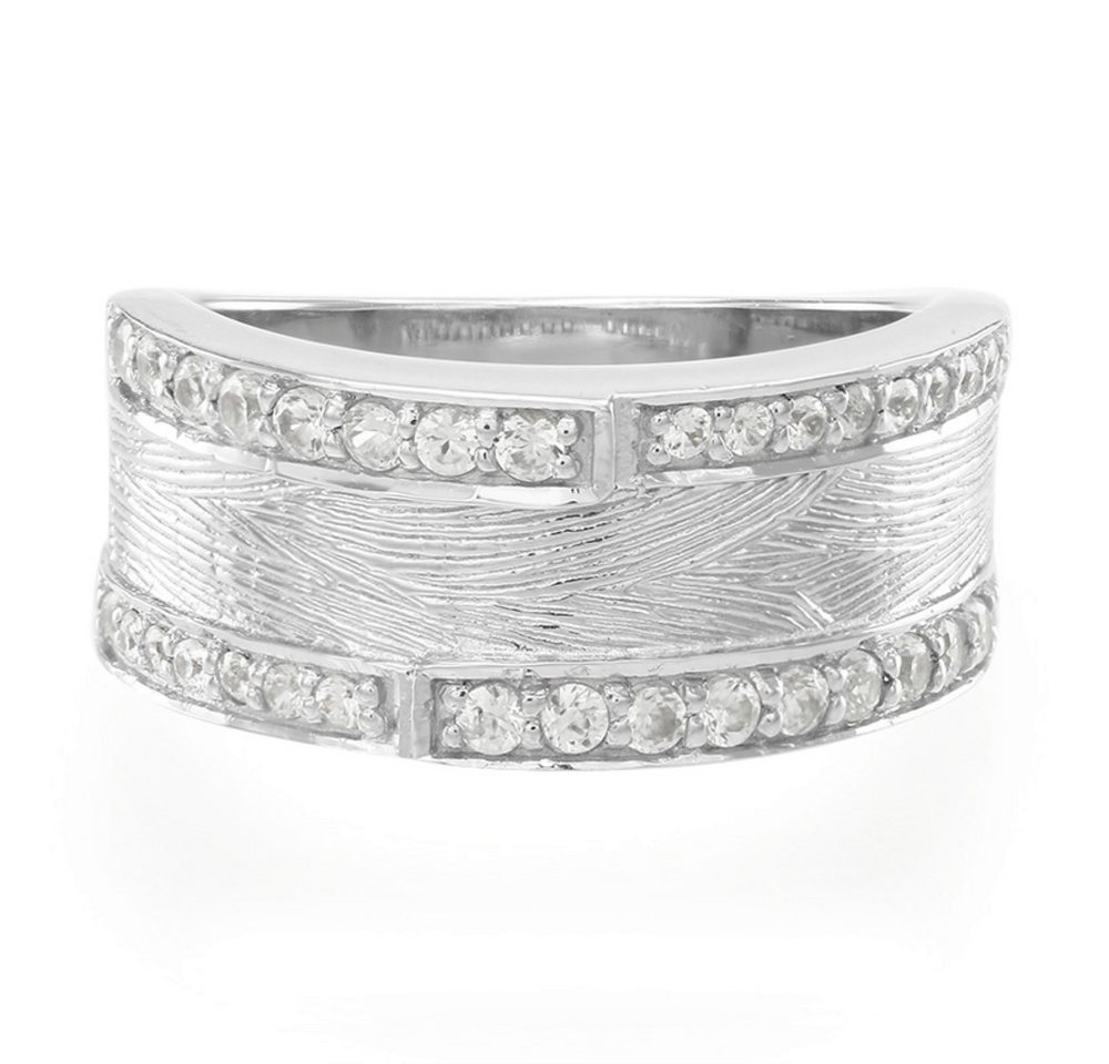 Cavill Silberring Cavill Zirkonring 0,66 ct Sterlingsilber Brillantschliff Pavé Gr.17 (1-tlg) von Cavill