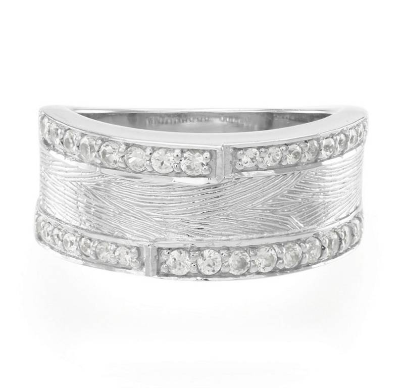 Cavill Silberring Cavill Zirkonring 0,66 ct Sterlingsilber Brillantschliff Pavé Gr.17 (1-tlg) von Cavill