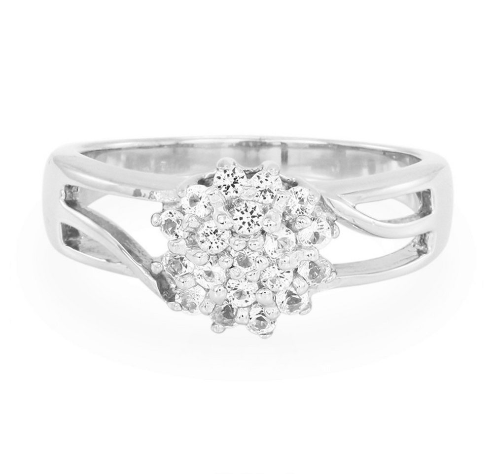 Cavill Silberring Cavill eleganter 925 Silberring mit 19 weißen Topasen, 0,39 ct (1-tlg) von Cavill