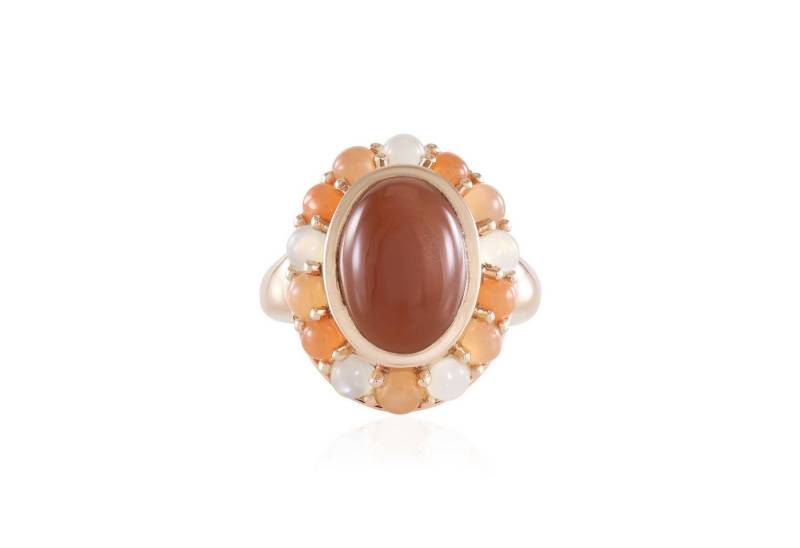 Cavill Silberring Cavill Ring 7,2 ct Mondstein, 925er Silber rosévergoldet, Oval (1-tlg) von Cavill