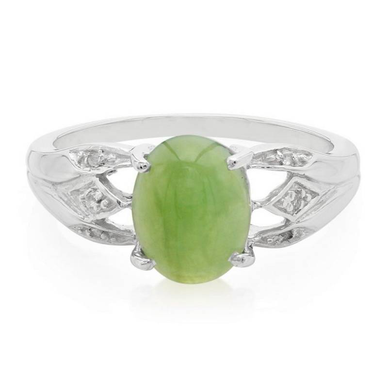 Cavill Silberring Ring Sterlingsilber 0,95 ct Chrysopras grün und Topas Damen (1-tlg) von Cavill