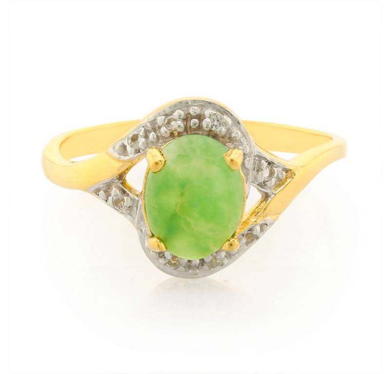 Cavill Silberring Cavill Sterlingsilber Ring, vergoldet, 0,58 ct Chrysopras, Damen (1-tlg) von Cavill